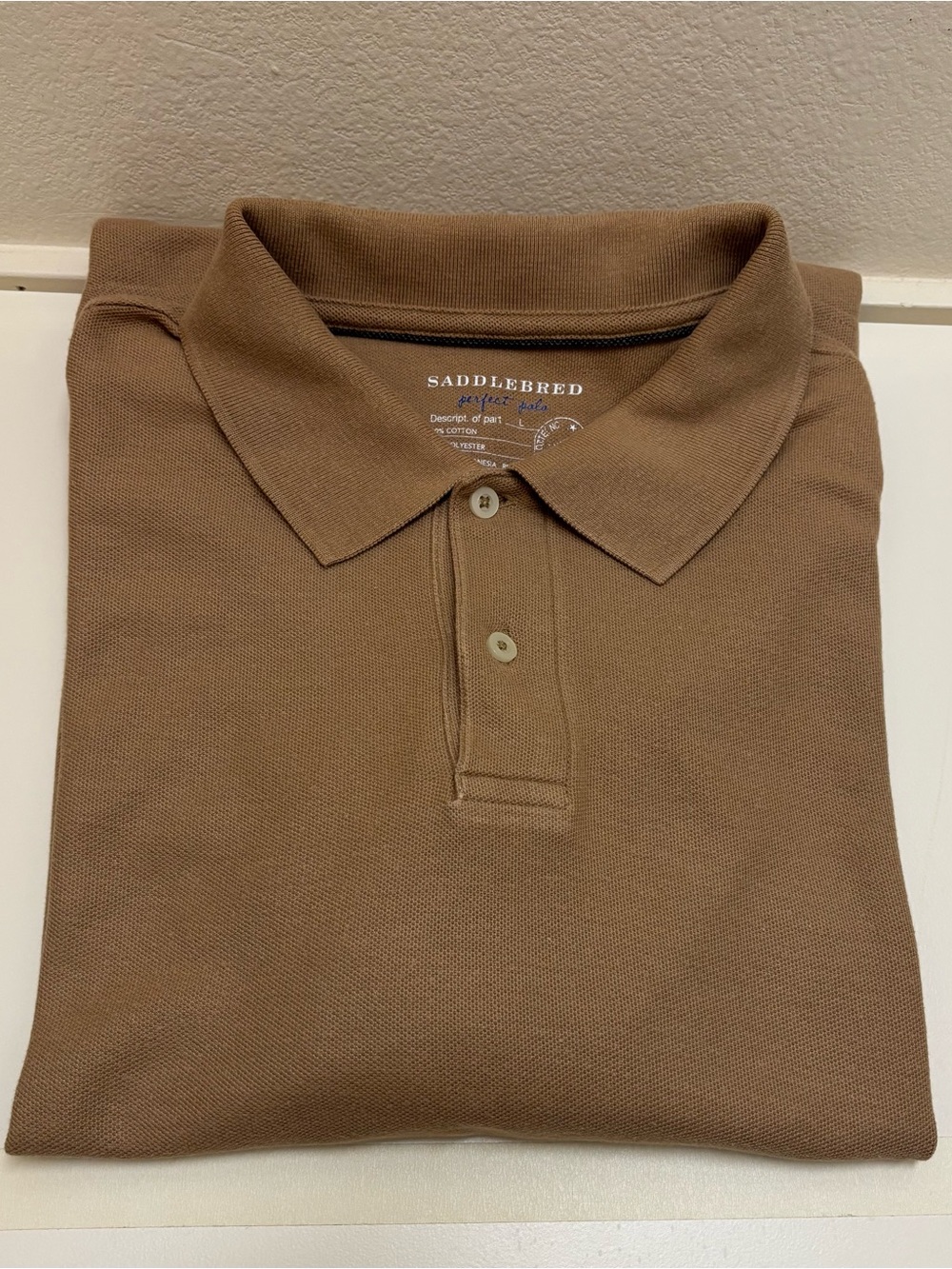 Saddlebred Men's Polo Shirt in Light Brown/Tan